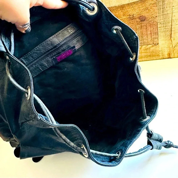 Unisex Vintage Merlin Lederwerkstatt Large Leather Backpack - Picture 7 of 12